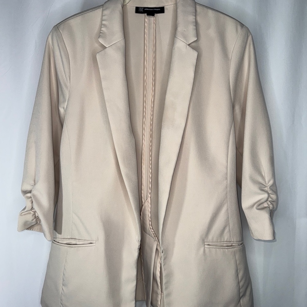 INC International Concepts Beige Blazer - Picture 1 of 6